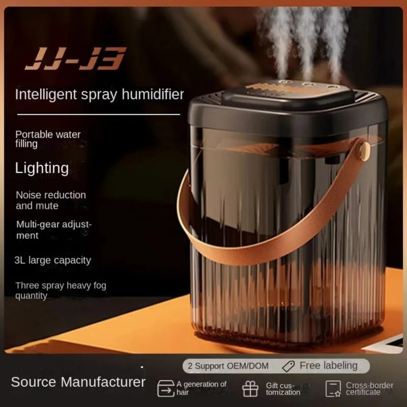 Three Nozzle Spray Humidifier Black