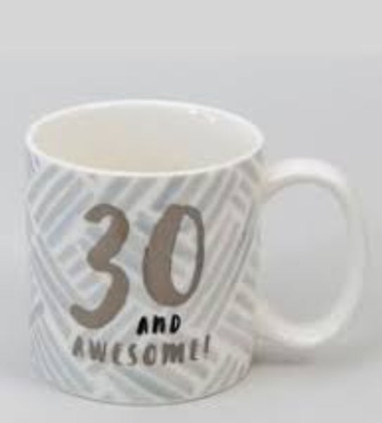 30 And Awesome Mug. In Box