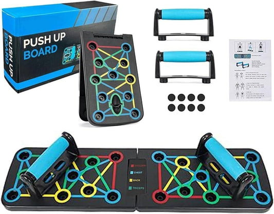 Push Up Board, 17 in1 Multi-function Home Workout Equipment Foldable Portable Press Up Tools Exercise Board Effectively Exercise the Muscle