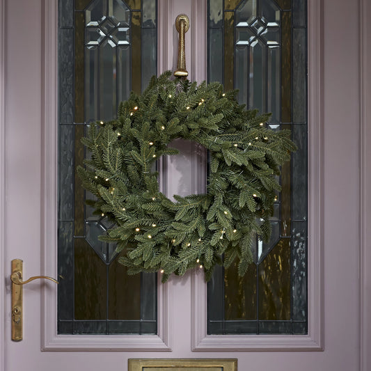 50cm Thetford Green Illuminated Christmas wreath