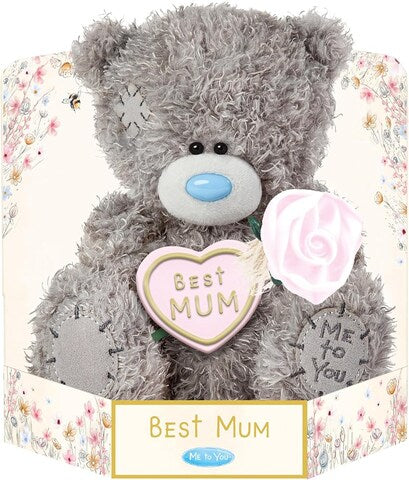 Me to You Tatty Teddy 'Best Mum' 15cm Plush Bear On Gift Plinth Official