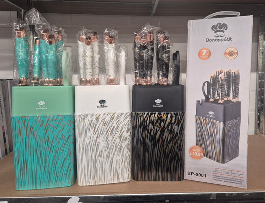 Bon Appetit 7 Piece Knife Set Block