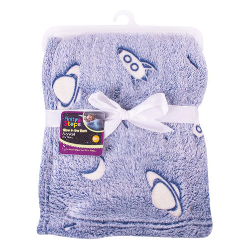 Glow In The Dark Baby Blanket Blue 70x90cm