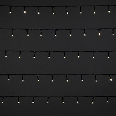 400 Ice white LED With timer String lights Green cable