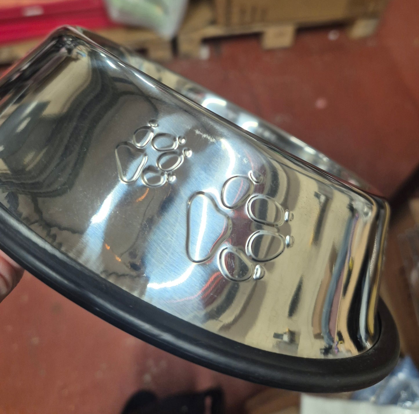 Stainless Steel Non Slip Dog Bowls - Pack of 2, 580 ml /19.6oz Medium for Pet Drinking Water & Feeding Food Bowl