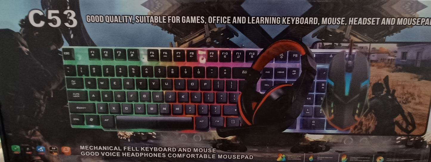 4 In 1 LED Gaming Keyboard Combo