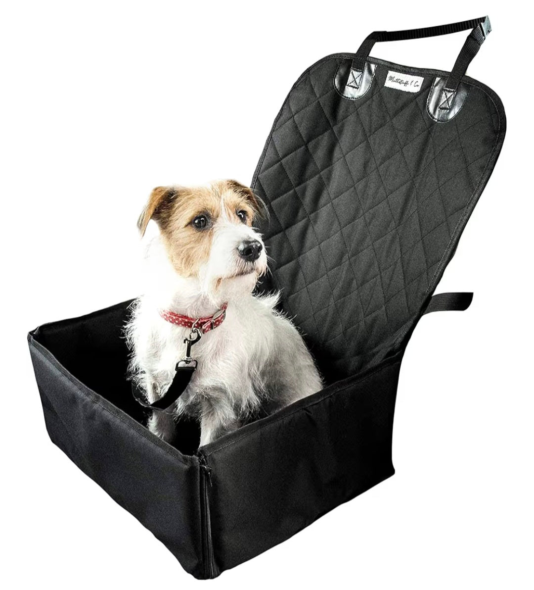 KT-Sports Dog Car Seat - Waterproof Booster Seat Puppy Seat Belt, 2-in-1 Seat Cover for Dog in Car, Puppy Travel Seat, Foldable Safety Basket Seat for Small to Medium Dogs