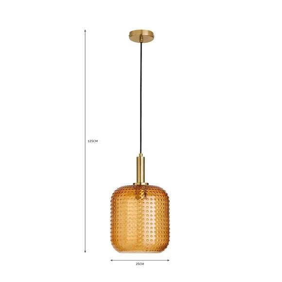 Amber Retro Pendant Light