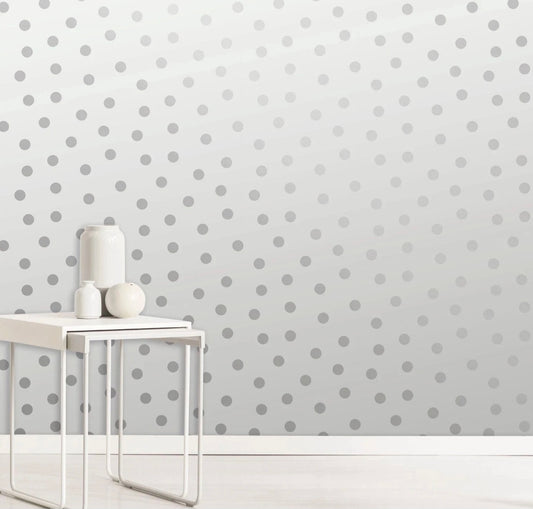 Crown Starlight Spots Silver Wallpaper