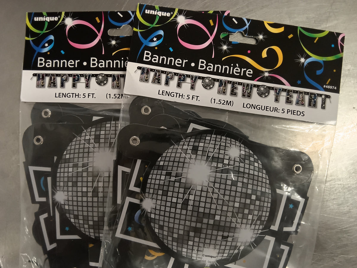 5ft Happy New Year Banner