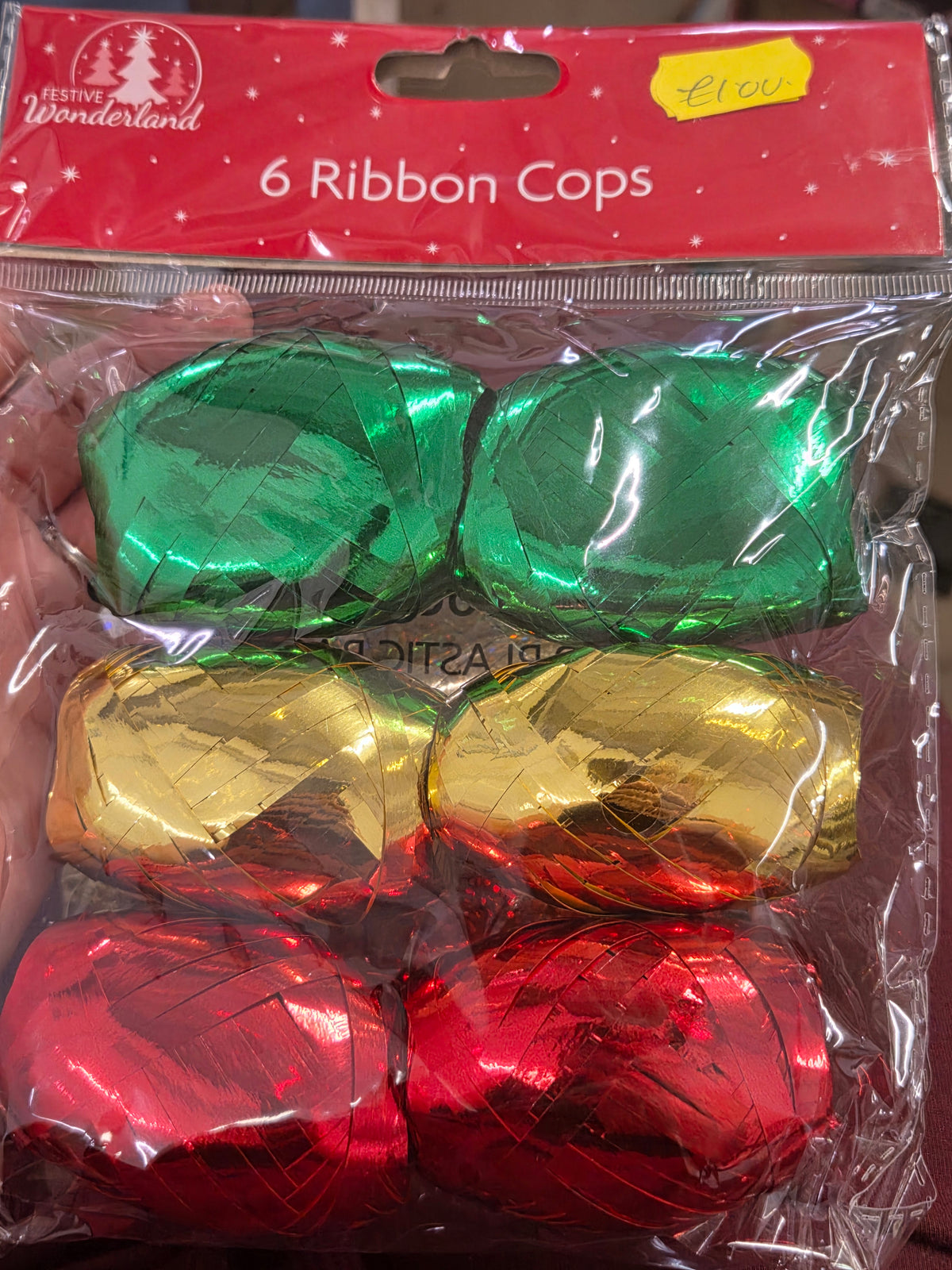 Pack of 6 Christmas Ribbon Cops