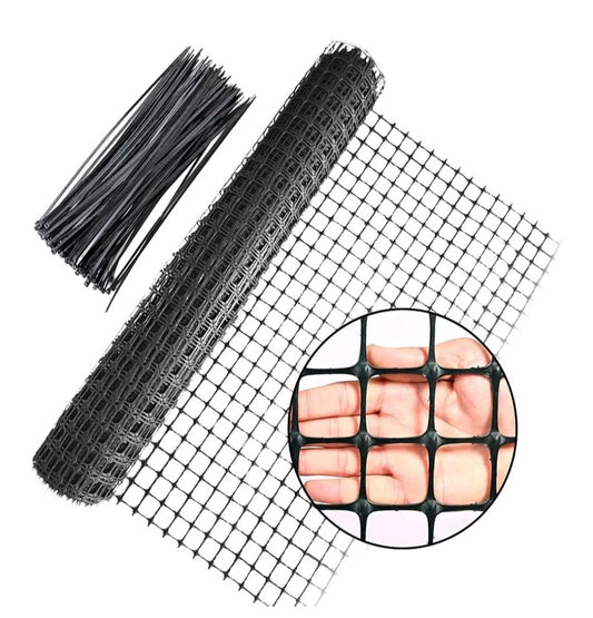 Garden Fence Animal Barriers, 1x10m Heavy Duty Barrier Fencing for Dogs Reusable Construction Fences Garden Netting for Poultry, Yard, Vegetable, Industry Barrier - Black