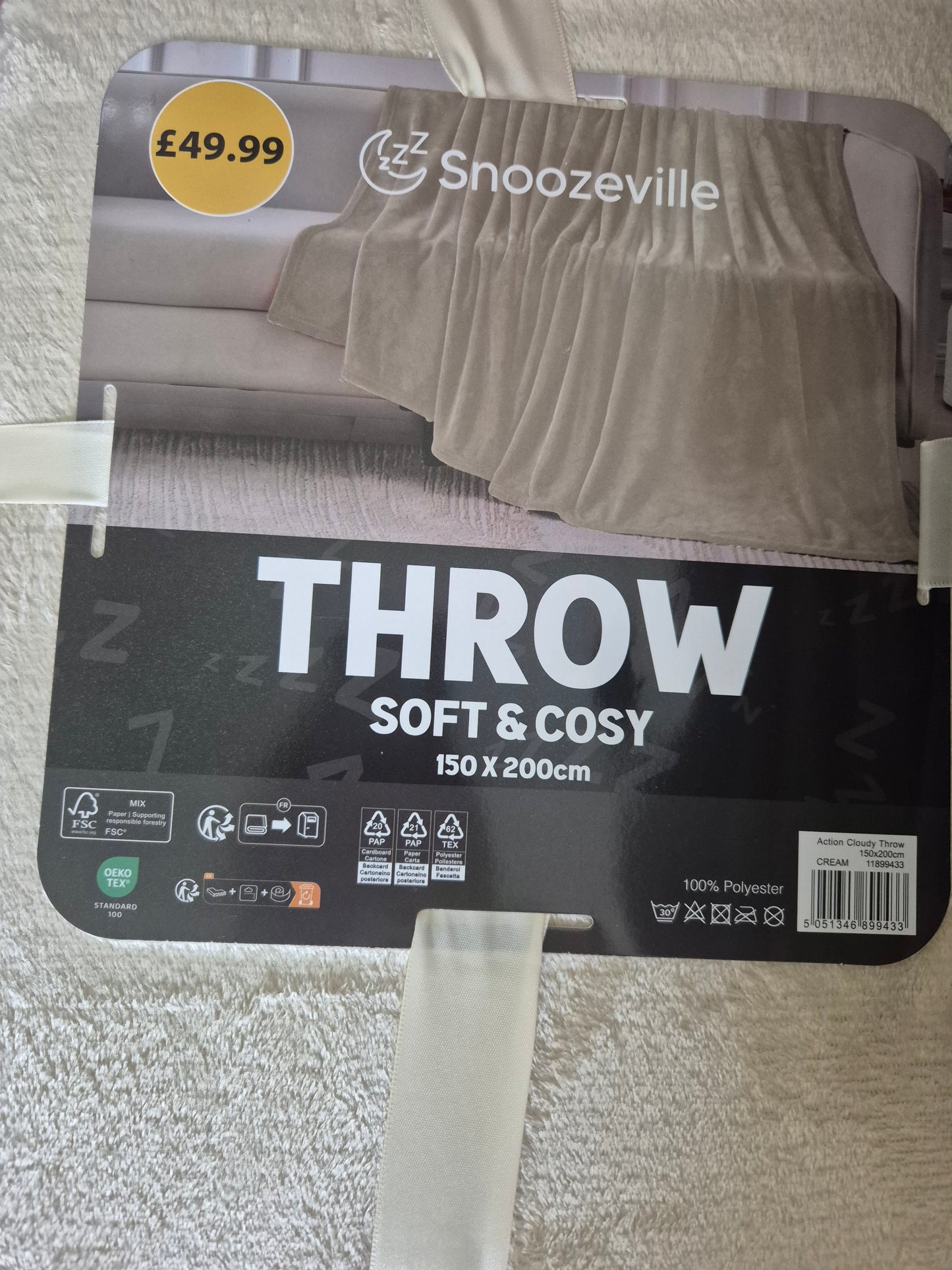 Snoozeville Cosy Cloud Throw Bundle 150cm x 200cm