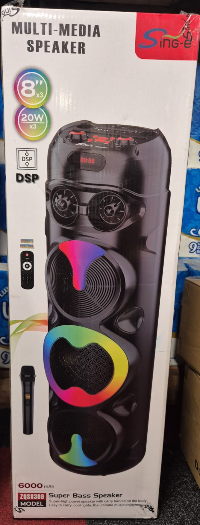 XL Multimedia Portable Bluetooth Speaker with Microphone & Remote