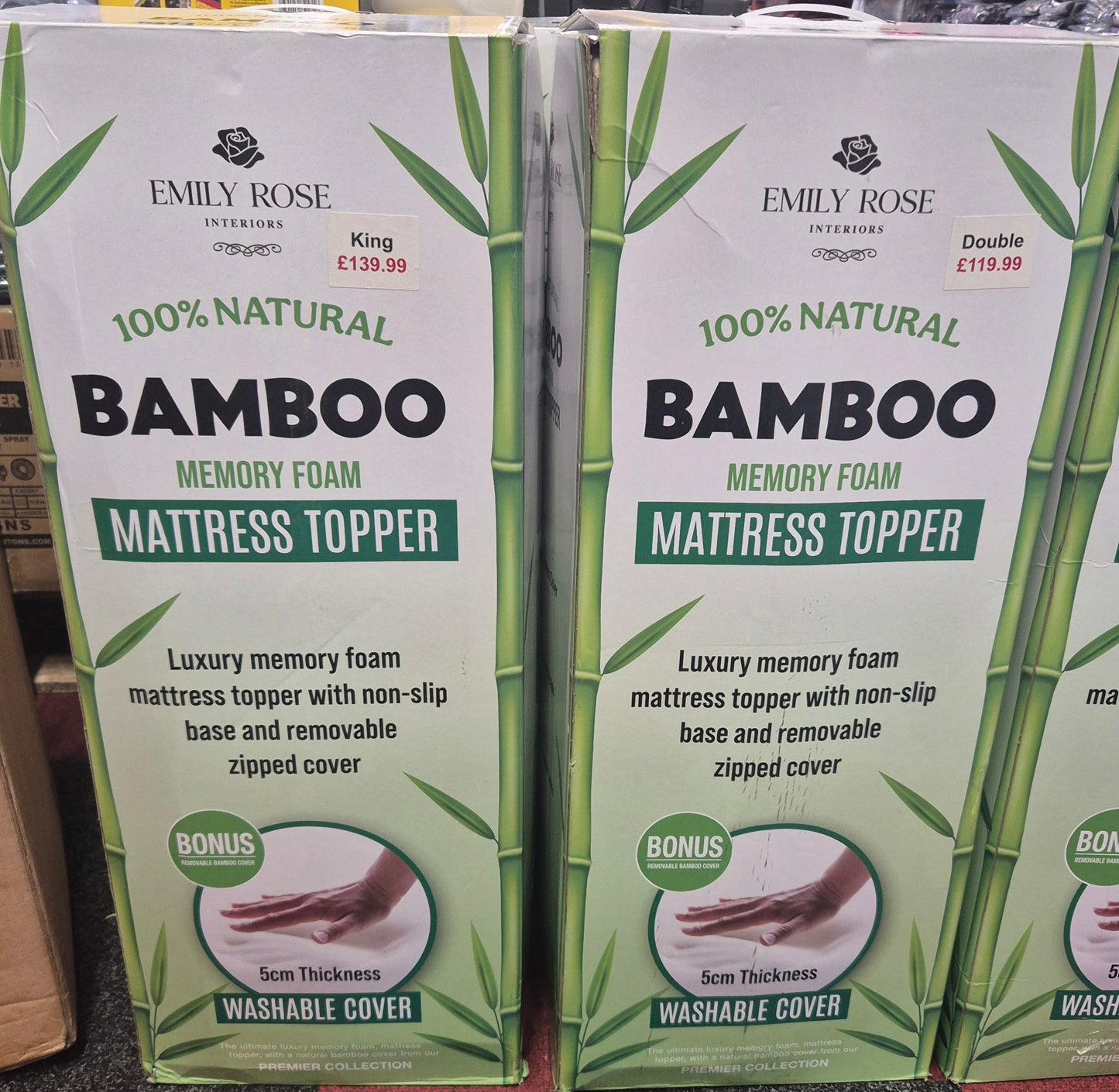 100% Natural Bamboo Mattress Topper Double or King