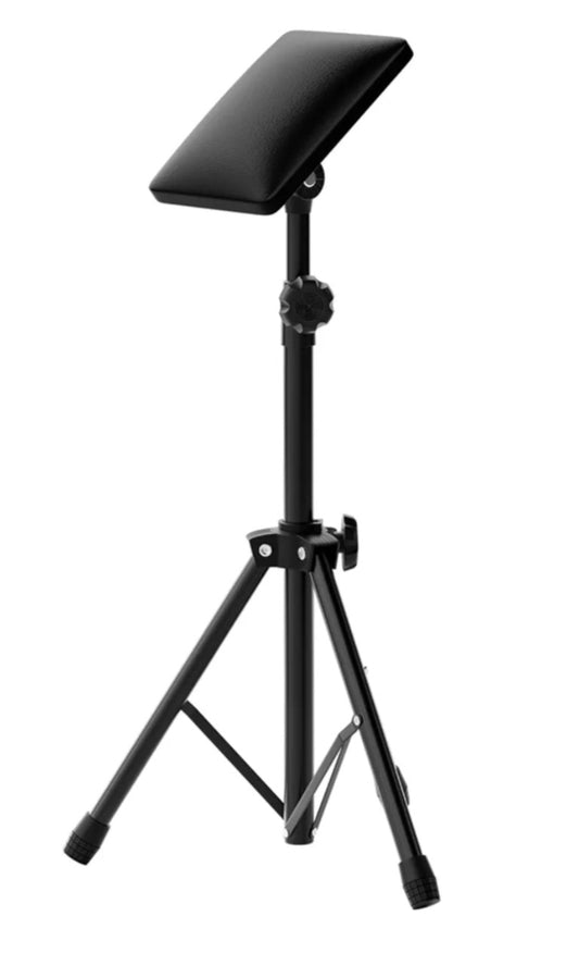 Wormhole Tattoo Arm Rest, Tattoo Chair for client, Tattoo Armrest Stand Tripod, 180° Rotation Adjustable Height and Tilt, Thicken Soft Sponge Pad 8.66*6.69*1.46in, Foldable Arm Rest for Tattoo Studio