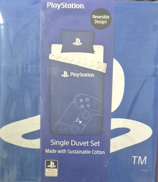 Blue PlayStation Reversible Single Duvet Set