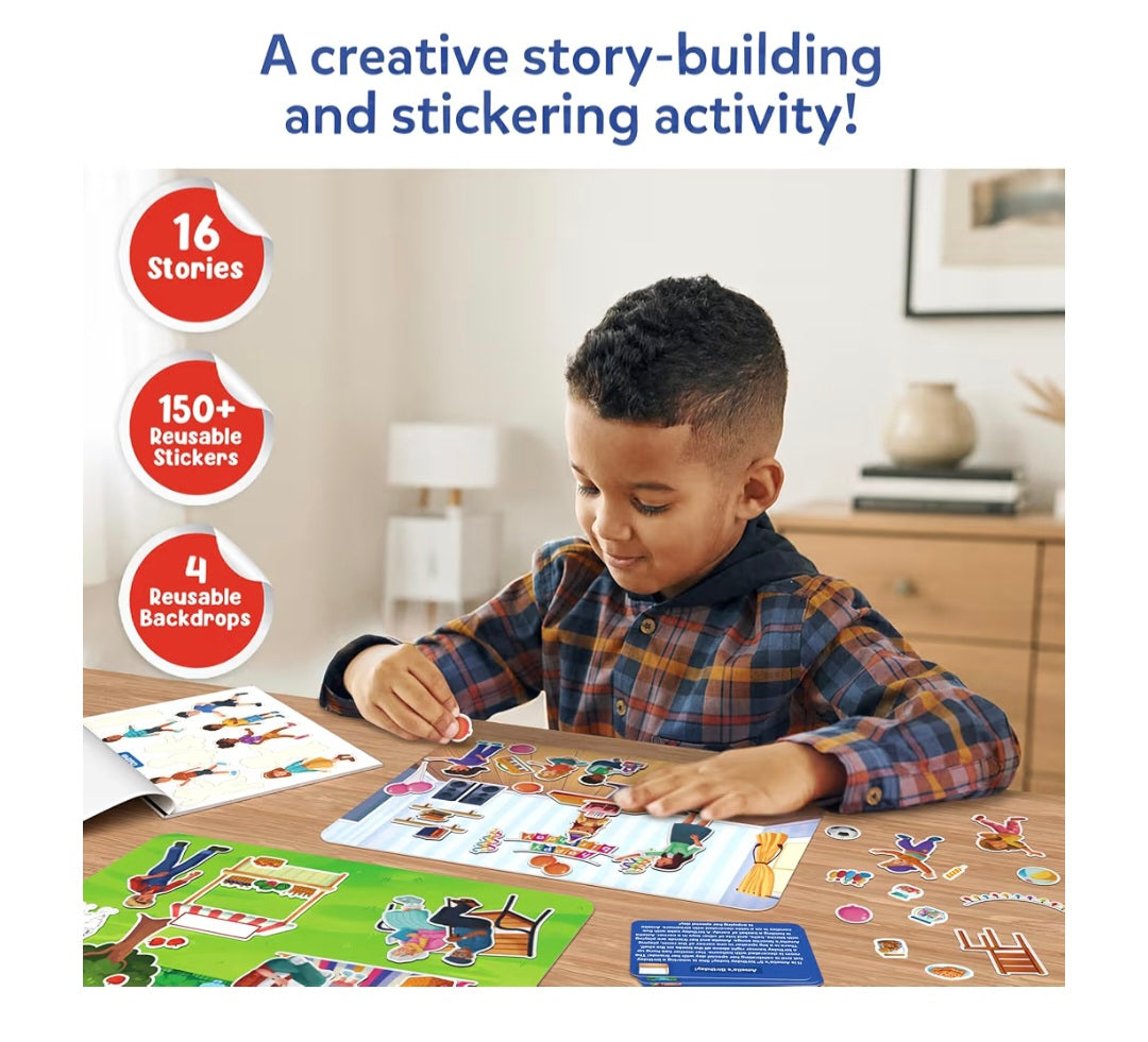 Skillmatics Activity Kit - Creative Storytelling & Skill Building with 150+ Reusable Stickers, Educational, Mess-Free Adventures Around Town