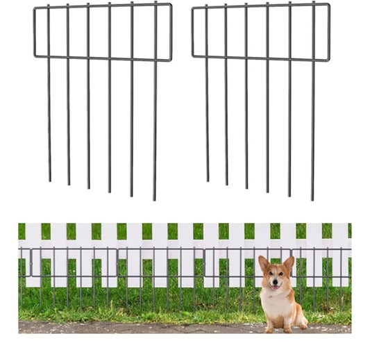 10 Pack Garden Animal Barrier Fence,Rustproof Metal Anti Doggie Digging Garden Border,Dogs Rabbits Blocker Fence for Outdoor Yard,Total 10.8ft(L) x 17inch(H)