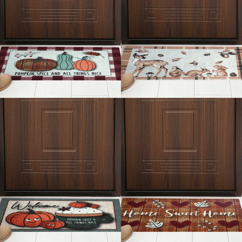 Autumnal Printed Doormat in 4 Designs Size. 58cm x 40cm