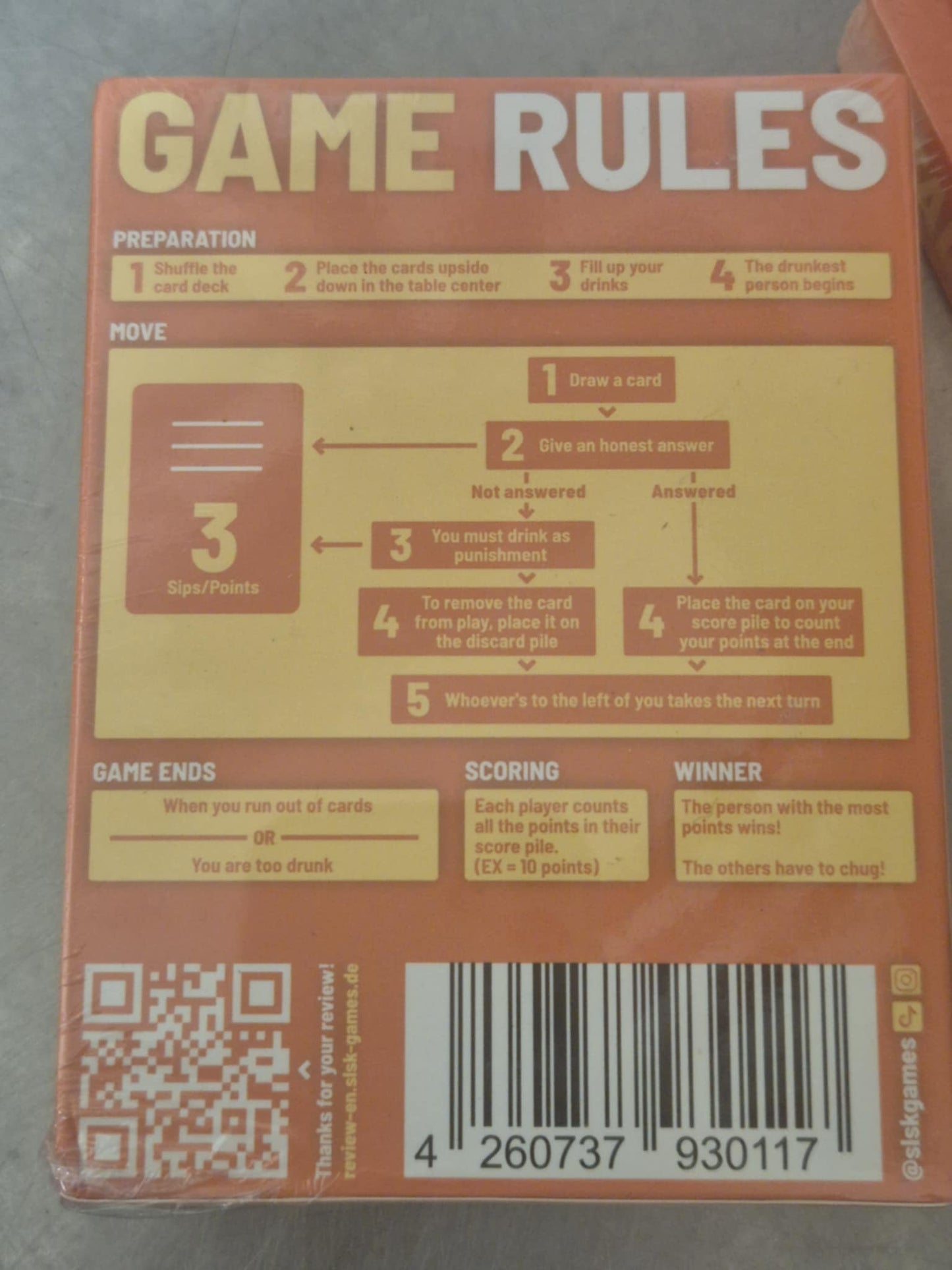 Talk or Toast Adult Drinking Game