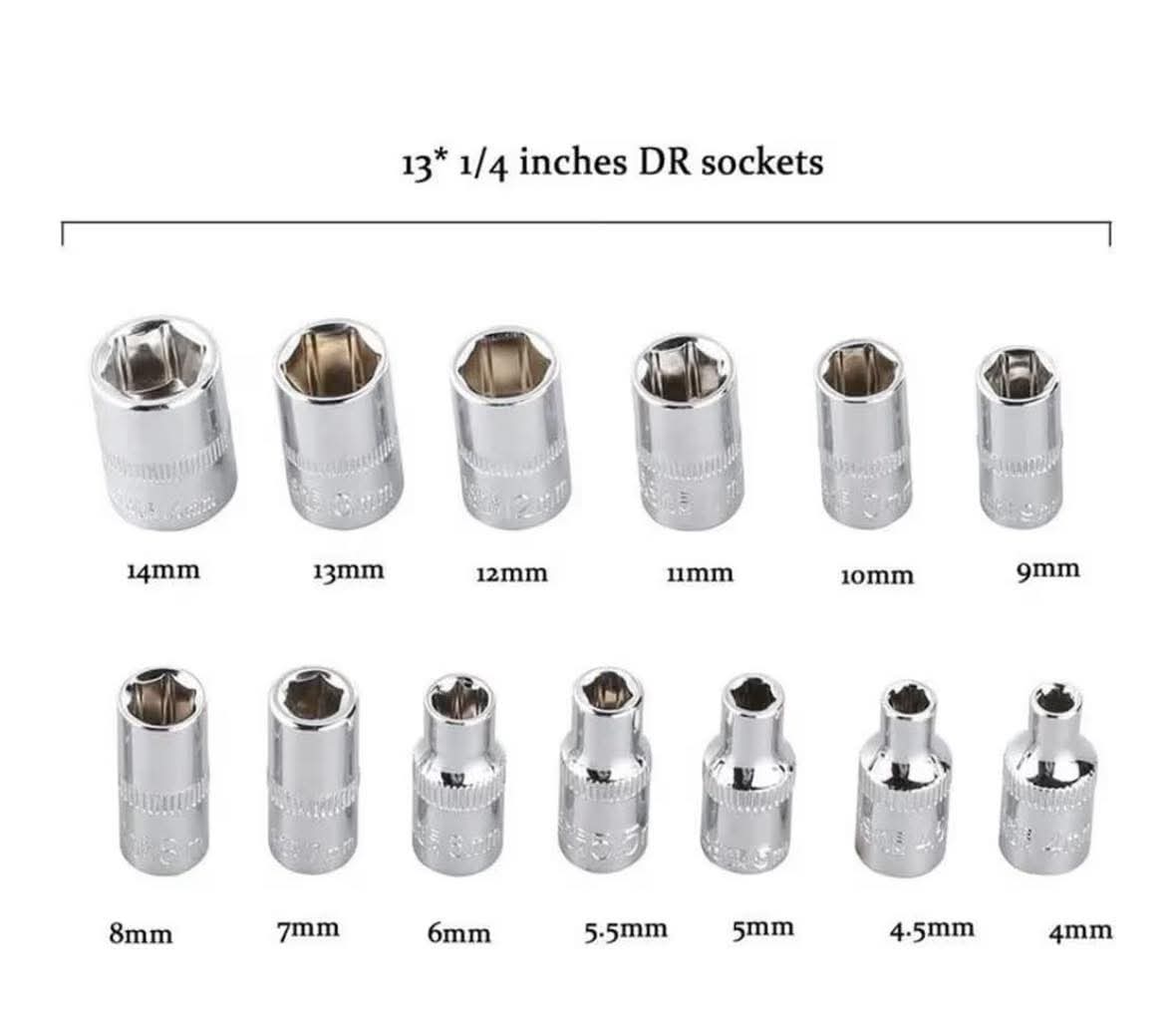 46 Piece Socket Wrench Set with Carry Case