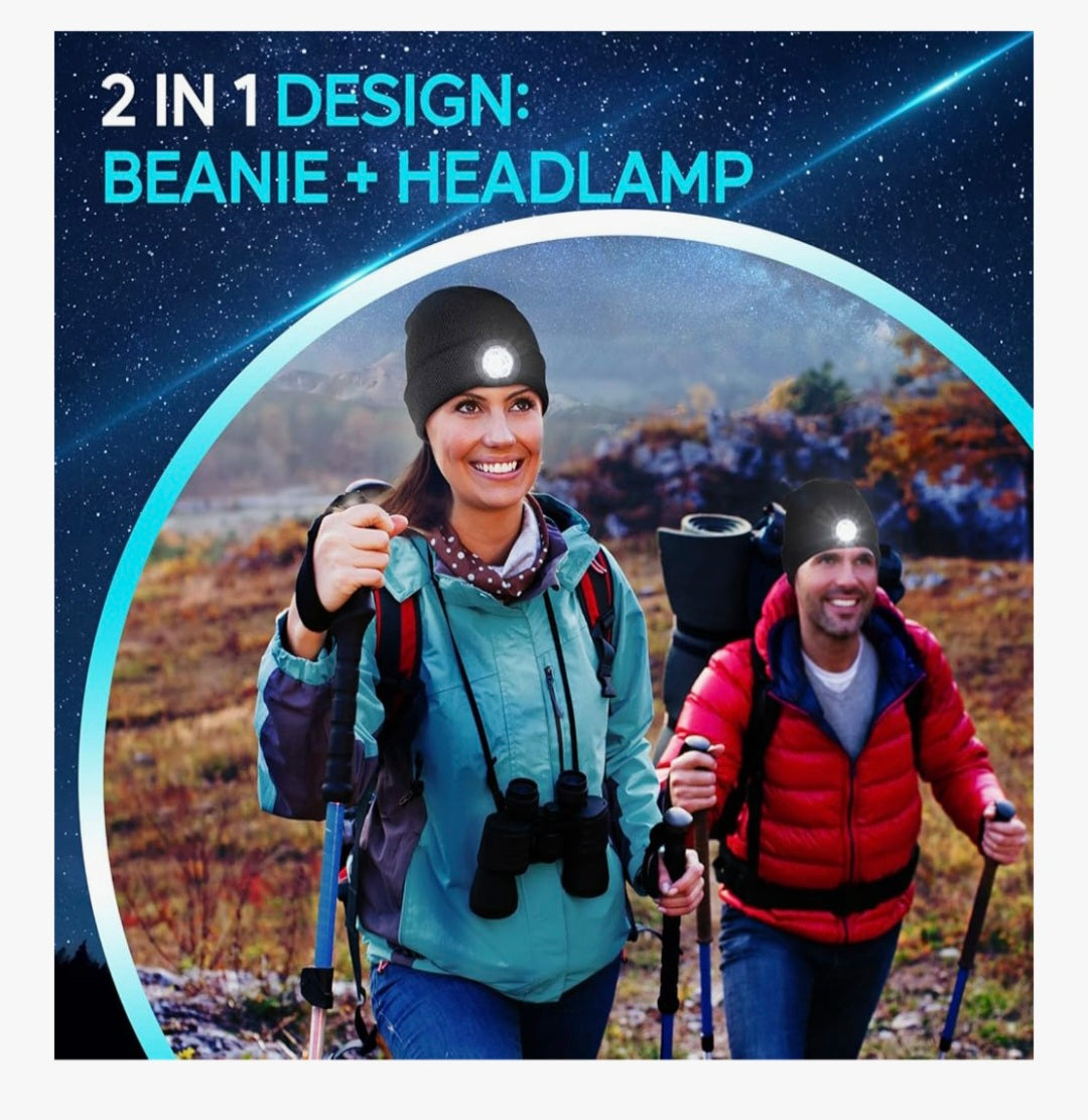 LED Beanie Hat Warm Hat with Light