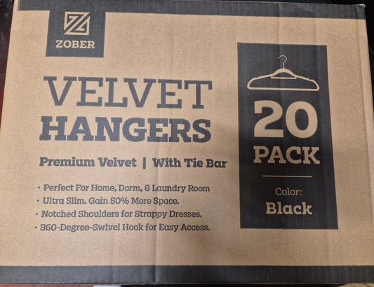 20 Pack Velvet Hangers