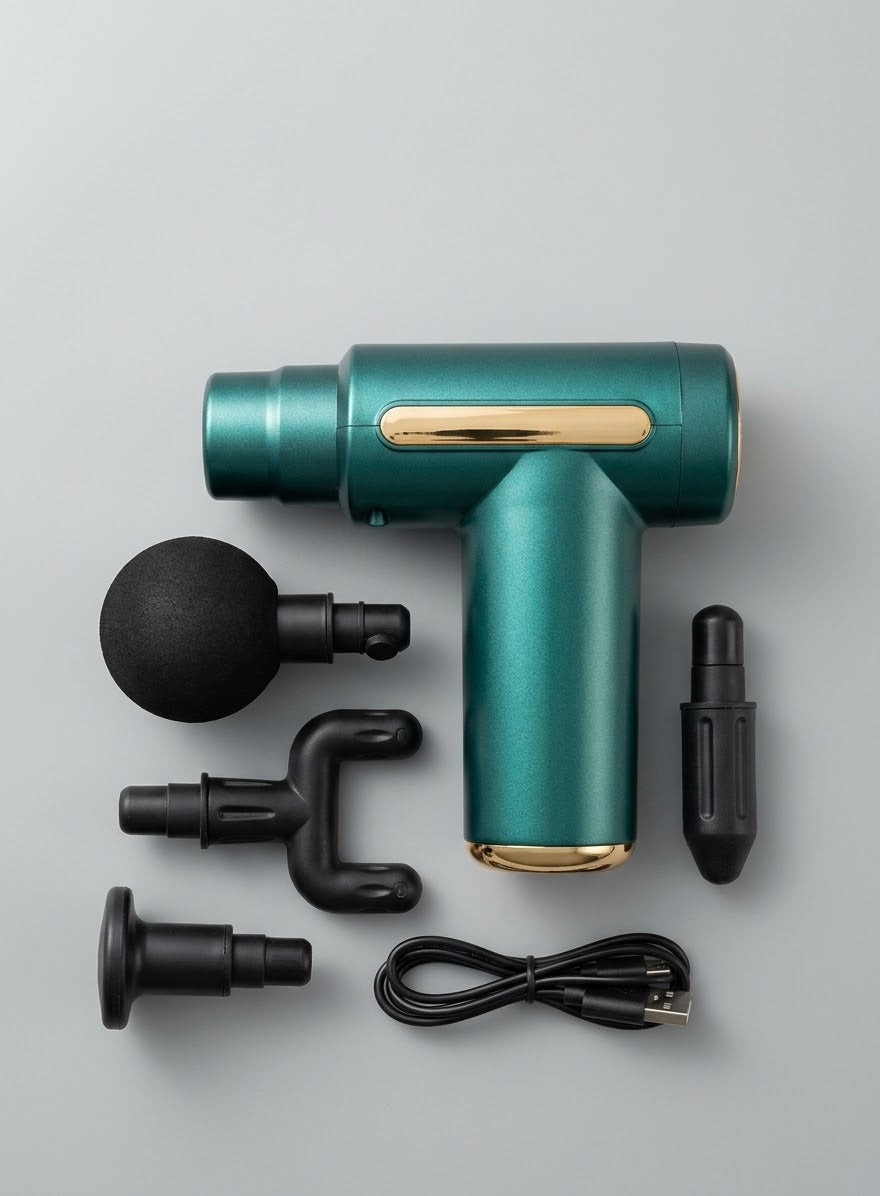 Dr. Hawthorns, Deep Tissue Mini Massager, Comfort. Backed By Science - Interchangeable Massage Heads, Multiple Spred Levels, Ouiet-High-Torouue Motor - Various Colours