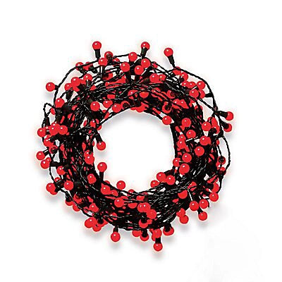 240 Red Berry LED String lights Without timer function Green cable