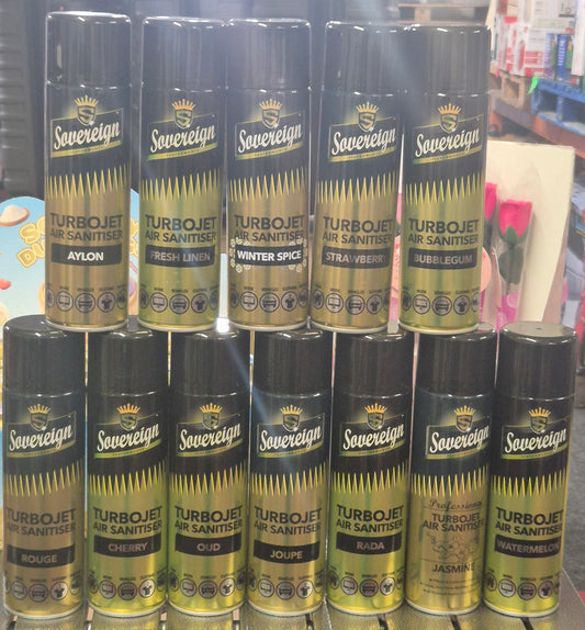 Sovereign Dubai Turbo Jet Air Sanitiser various scents