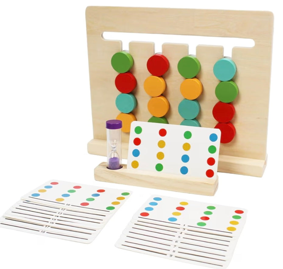 Wooden Board Games Kids Colour Sorting Toys as Educational Learning Resources and Montessori Brain Teaser Puzzle Board, Ideal Boys & Girls Birthday Presents for Ages 3+