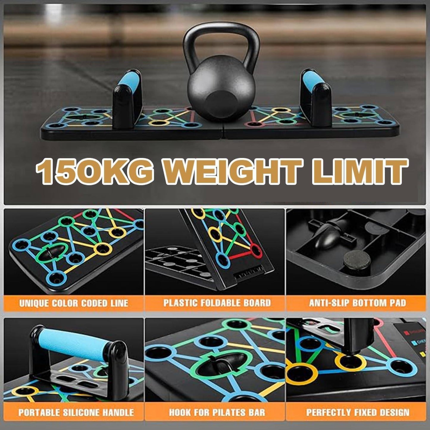 Push Up Board, 17 in1 Multi-function Home Workout Equipment Foldable Portable Press Up Tools Exercise Board Effectively Exercise the Muscle