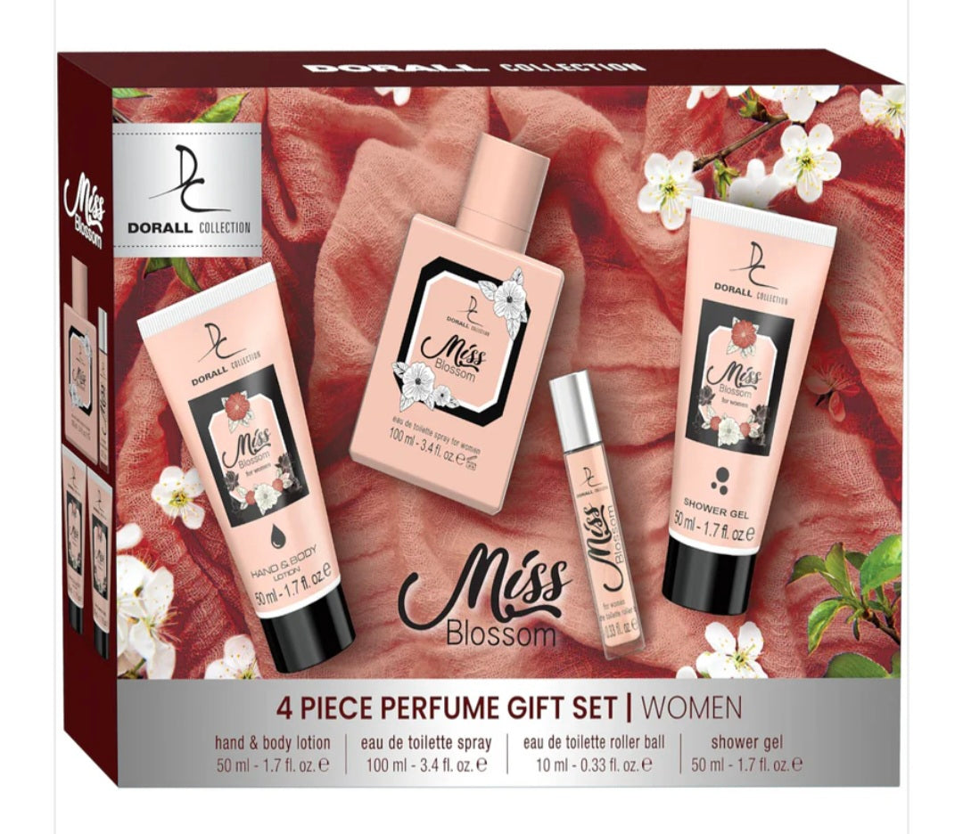 4 Piece Women's Gift Set Miss Blossom, inspired by Gucci Bloom