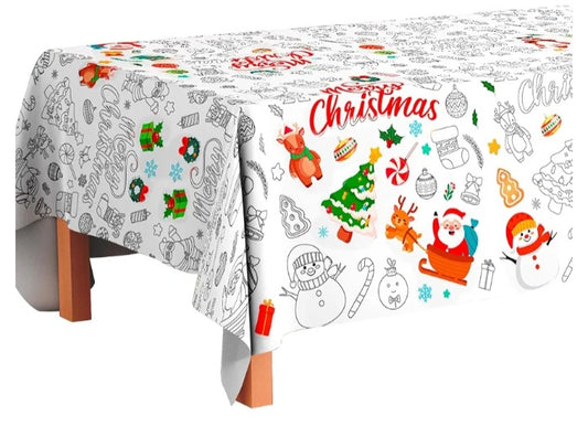 Christmas Large Colouring Tablecloth 72 x 34 Inch