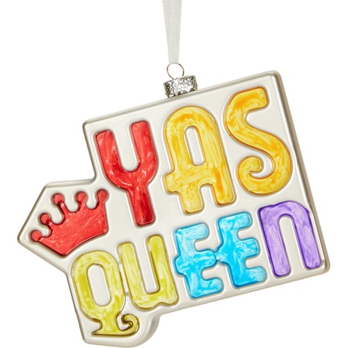 9.5cm Plastic Yas Queen Bauble